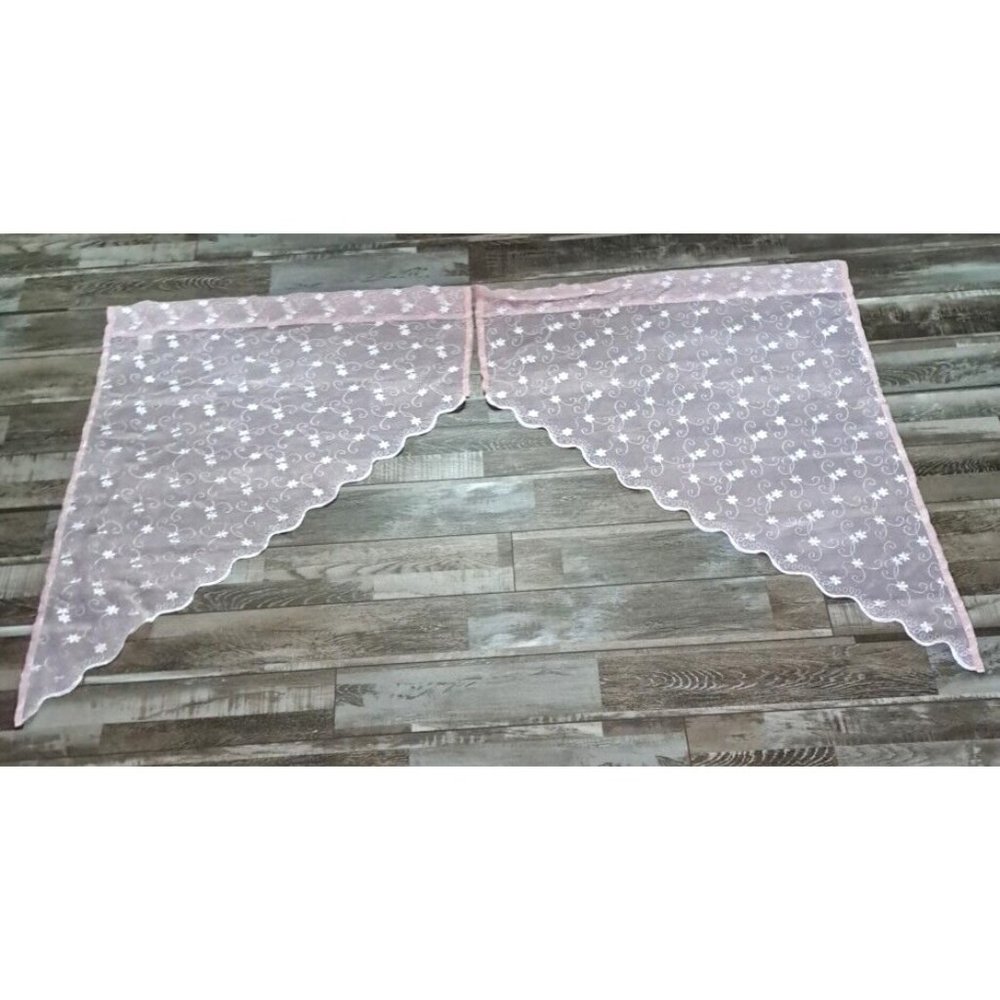 Curtain Panels Set Of 2 Pink Floral Sheet Triangle Cottage Girls Bedroom 59x38